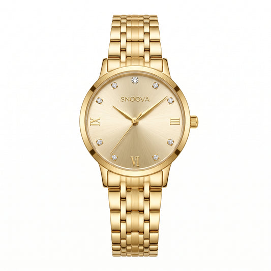 Snoova Golden Blossom Gold-Tone Women’s Watch